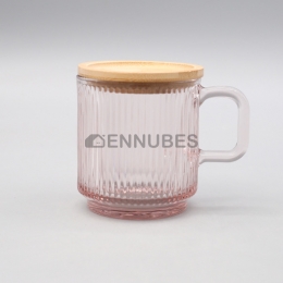 Vasos Rosado Resistente con Tapas Estilo Moderno