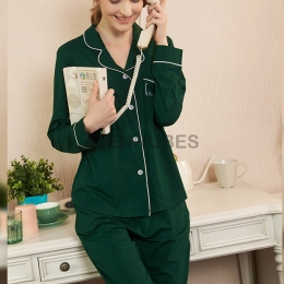 Pijamas Mujeres Camisero Botones Primavera