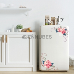 Pegatina Creativa Mural de Tinta y Flores