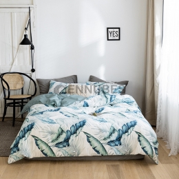 Funda Nórdica de 100% Algodón con Diseño Verde