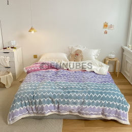 Manta de Ocio Tallada en Terciopelo Coral Multifuncional