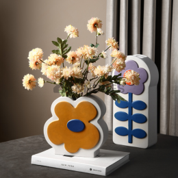 Jarrón Creativo de Cerámica Pintado a Mano