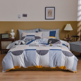 Funda Nórdica de 100% Algodón con Patrones Combinados