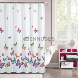 Cortinas de Baño Con Estampado Mariposa