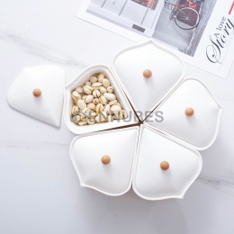 Plato de Nueces Frutos Secos Melocotón Rejilla Cerámica
