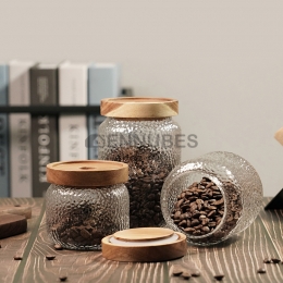 Tarro de Cristal Sellado de Estilo Japonés con Tapa de Bambú