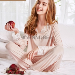 Pijamas Mujeres Primavera Pijama Encaje Traje