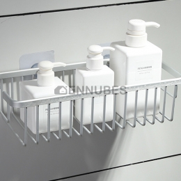 Estantería de Aluminio en Baño sin Agujeros para Montar en Pared