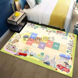 Alfombra Lavable de Gateo de Rayuela para Bebé