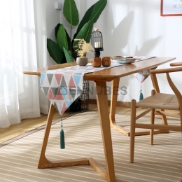 Camino de Mesa Abstracto Triángulo Borla Estilo Japonesa