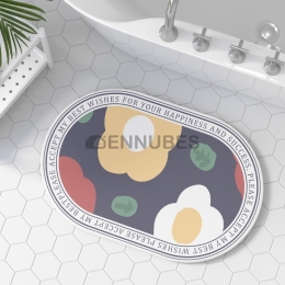 Alfombra Antideslizante Lavable de Flores para Bebés