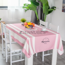 Mantel Rectangular de Algodón y Lino de Estilo Nórdico Impermeable