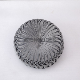 Cojín Plisado Universal Hecho a Mano de Color Liso Redondo