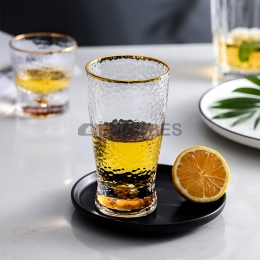 Vasos Cristal Borde de Oro Estilo Nórdico