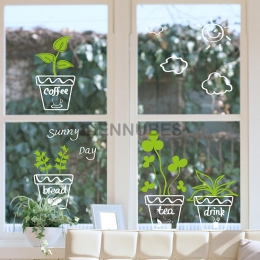 Adhesivos de Pared de Cristal de Maceta