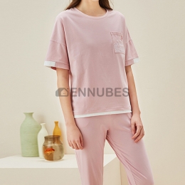 Pijamas Mujeres Verano Estampado Olas