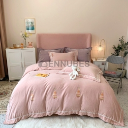 Fonda Nórdica de 100% Vellón Coral con Bordado Árbol