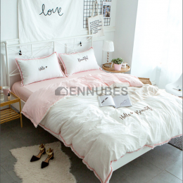 Funda Nórdica de 100% Algodón con Bordado Hello