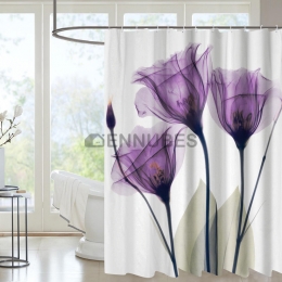 Cortinas de Baño Estampado Loto
