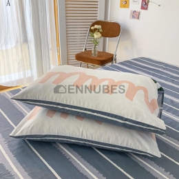 Funda de Almohada Estampada de Algodón