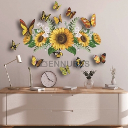 Pegatinas Creativas de Estampado Girasol