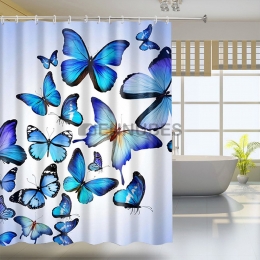 Cortinas de Baño Estampadas De Mariposa