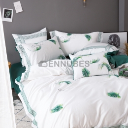 Funda Nórdica de 100% Algodón con Diseño Hoja