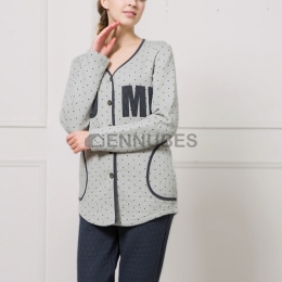 Pijamas Mujeres Algodón Invierno Estampado