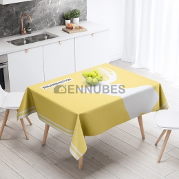 Mantel Antimancha de Lino Ciervo de Estilo Nórdico