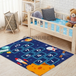 Alfombra Antideslizante Lavable de Astronauta de Dibujos Animados para Bebé