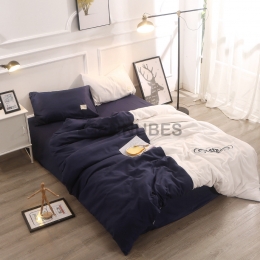 Funda Nórdica de 100% Algodón con Diseño de Dos Colores Combinados Divertidos