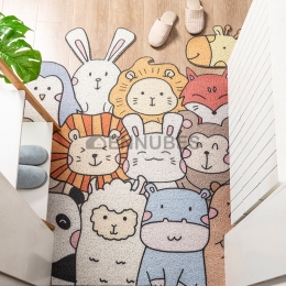 Alfombra Antideslizante Lavable de Animales Dibujos Animados para Bebé
