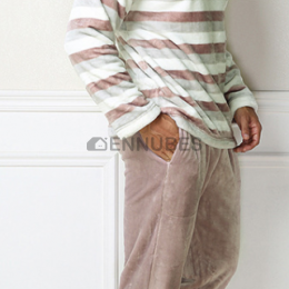 Pijamas Hombre Rayas Otoño Franela