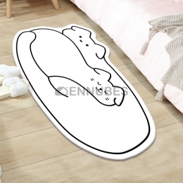 Alfombra Lavable Antideslizante Suave de Animales Dibujos Animados para Bebé