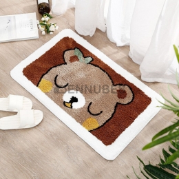 Alfombra Lavable Antideslizante de Marrón de Oso para Bebé