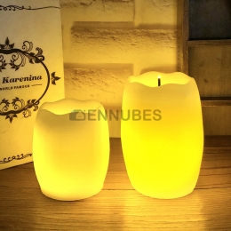 Vela de Decoración del Hogar con Raya de Onda LED