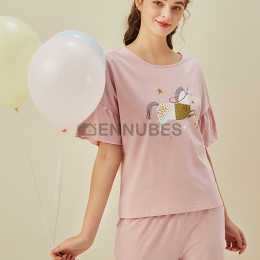Pijama Verano Mujer Estampado Unicornio