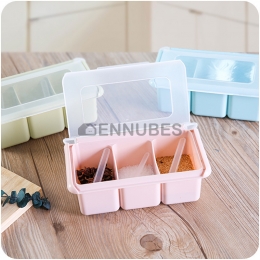 Salero Plástico Condimentos Estilo Nórdico Caja de Almacenamiento