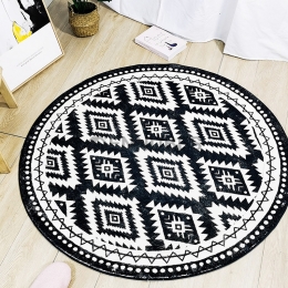 Alfombra Lavable Suave Redonda Bohemia