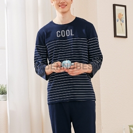 Pijamas Hombre Raya Algodón Traje