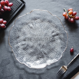 Ensaladera Vidrio Transparente de Flor Mate Novedosa