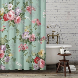 Cortinas de Baño De Flores Coloridas