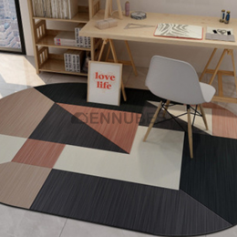 Alfombra Lujo Ligero Irregular Redondo Nórdica