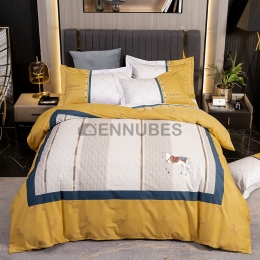 Funda Nórdica de 100% Algodón con Patrón Combinado