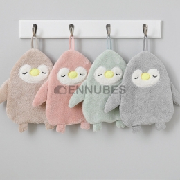 Toalla de Mano con Dibujos Animados de Pingüinos