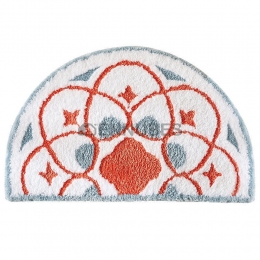 Alfombra Lavable Antideslizante Semicircular de Flores para Bebés