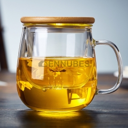 Tetera Cristal con Separador de Té y Agua con Tapa