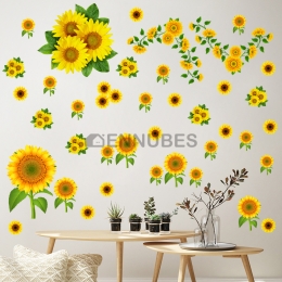 Pegatinas de Pared de Pvc Autoadhesivas de Girasol