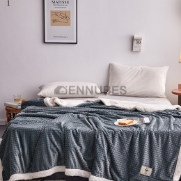 Manta Gruesa de Lana de Cordero de Doble Capa