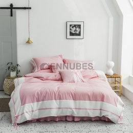 Funda Nórdica de 100% Algodón con Diseño Dos Colores Combinados